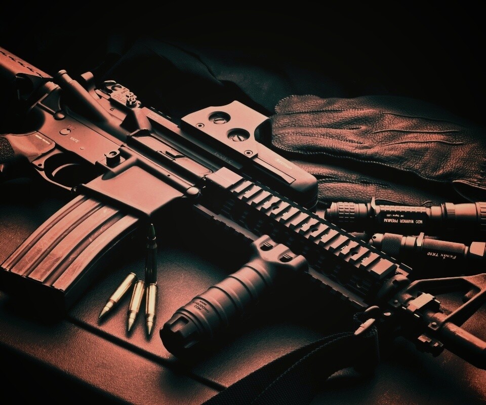 Черный автомат обои