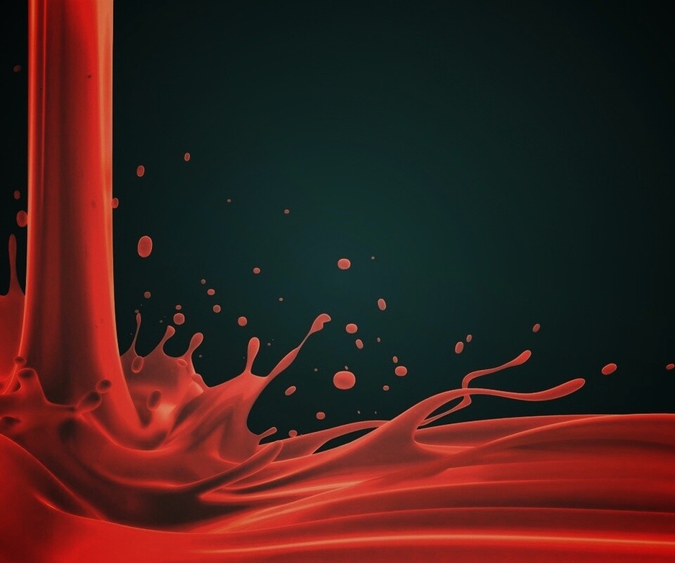 Красный всплеск обои