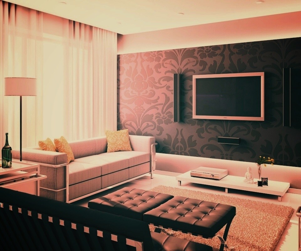 Современная комната обои