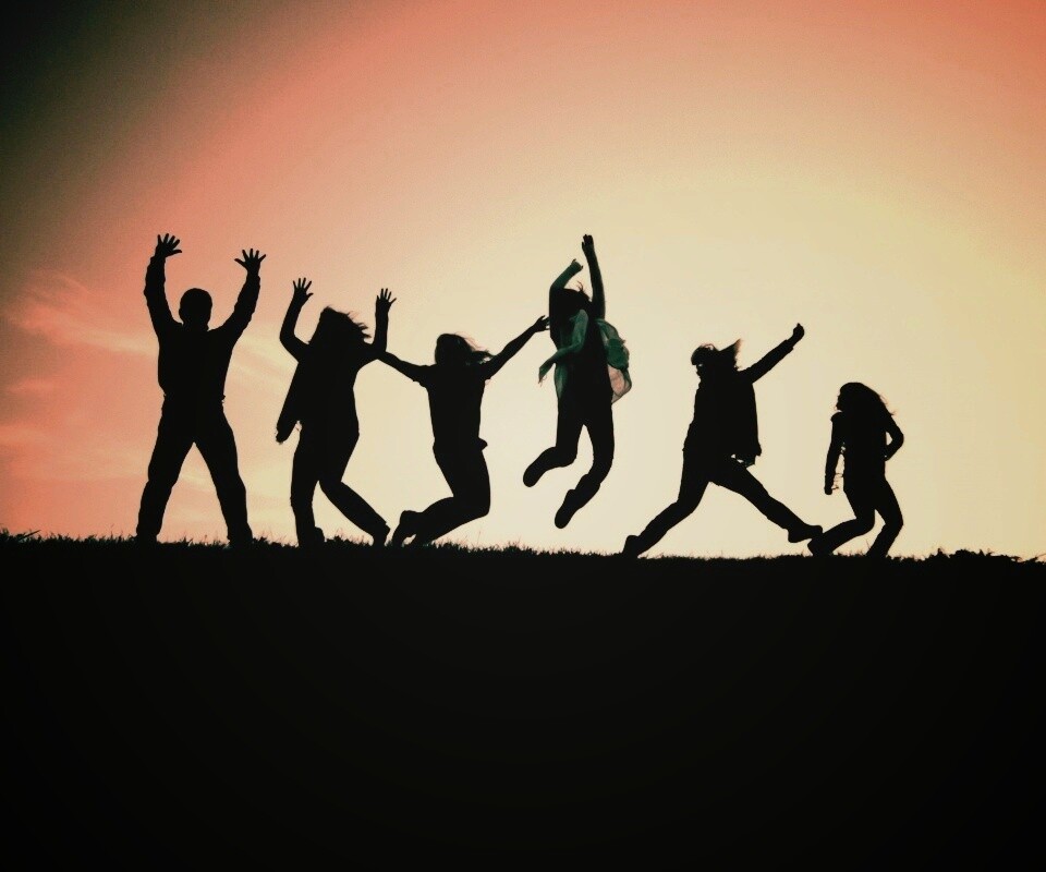 Силуэты людей обои