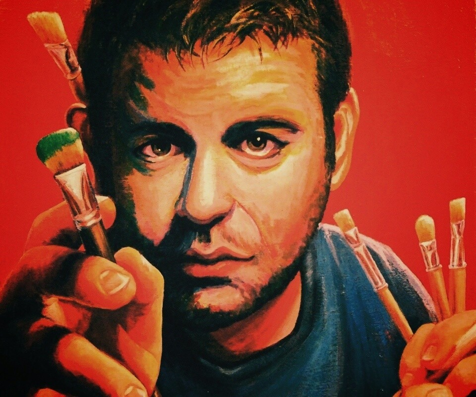 Нарисованный художник обои