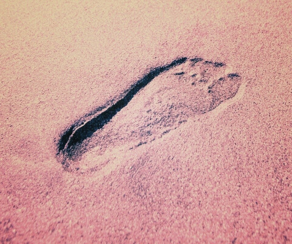 Отпечаток ноги обои