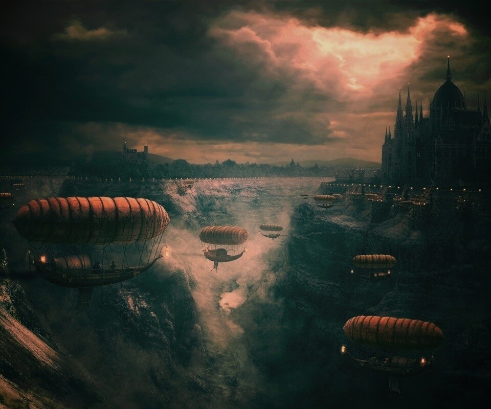 Фентезийный Будапешт обои