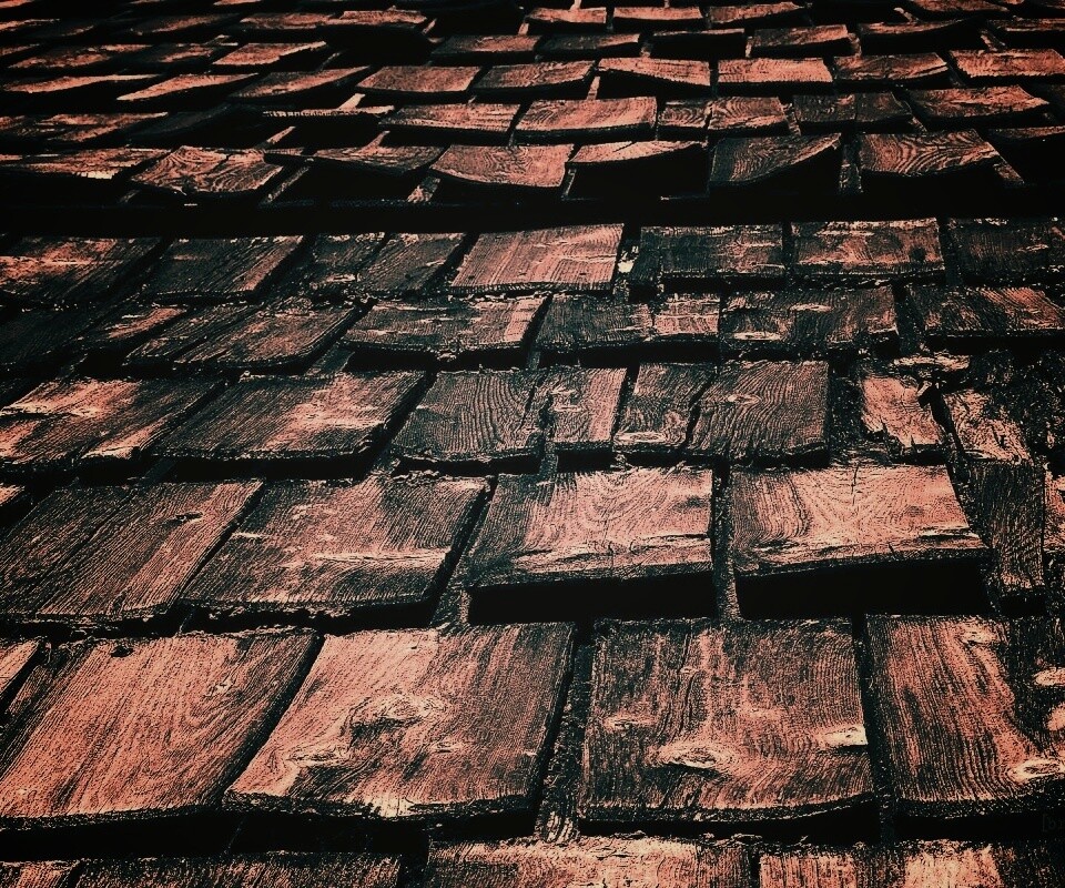 Деревянная крыша обои