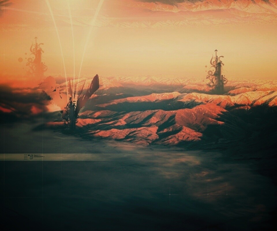 Горная абстракция обои