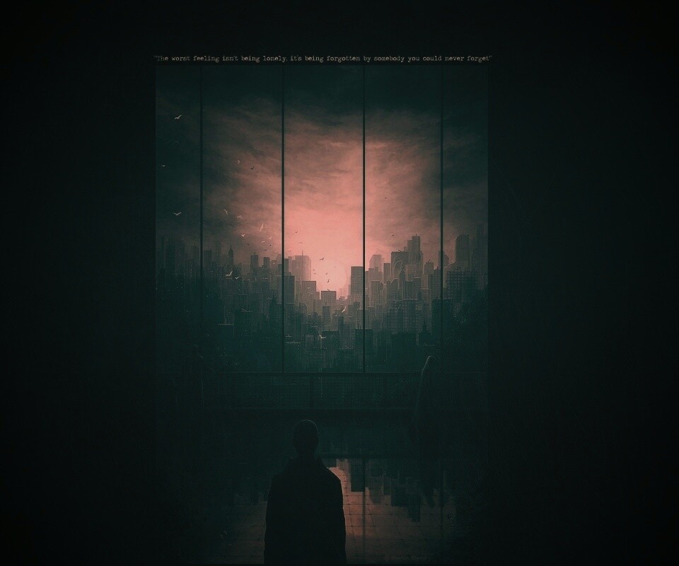 Человек в тени обои