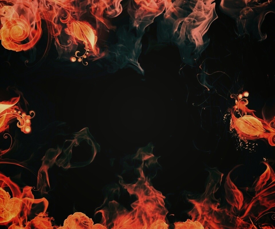 Огненные цветы обои