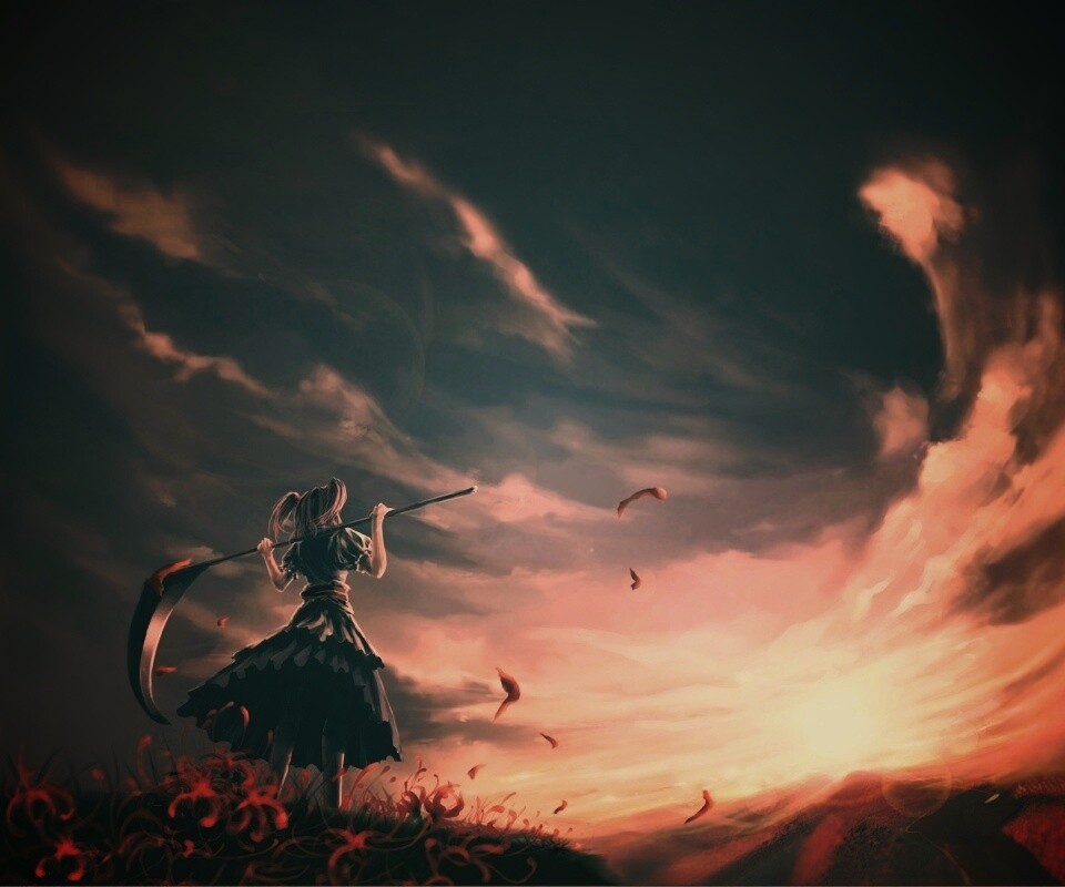 Девушка с косой обои