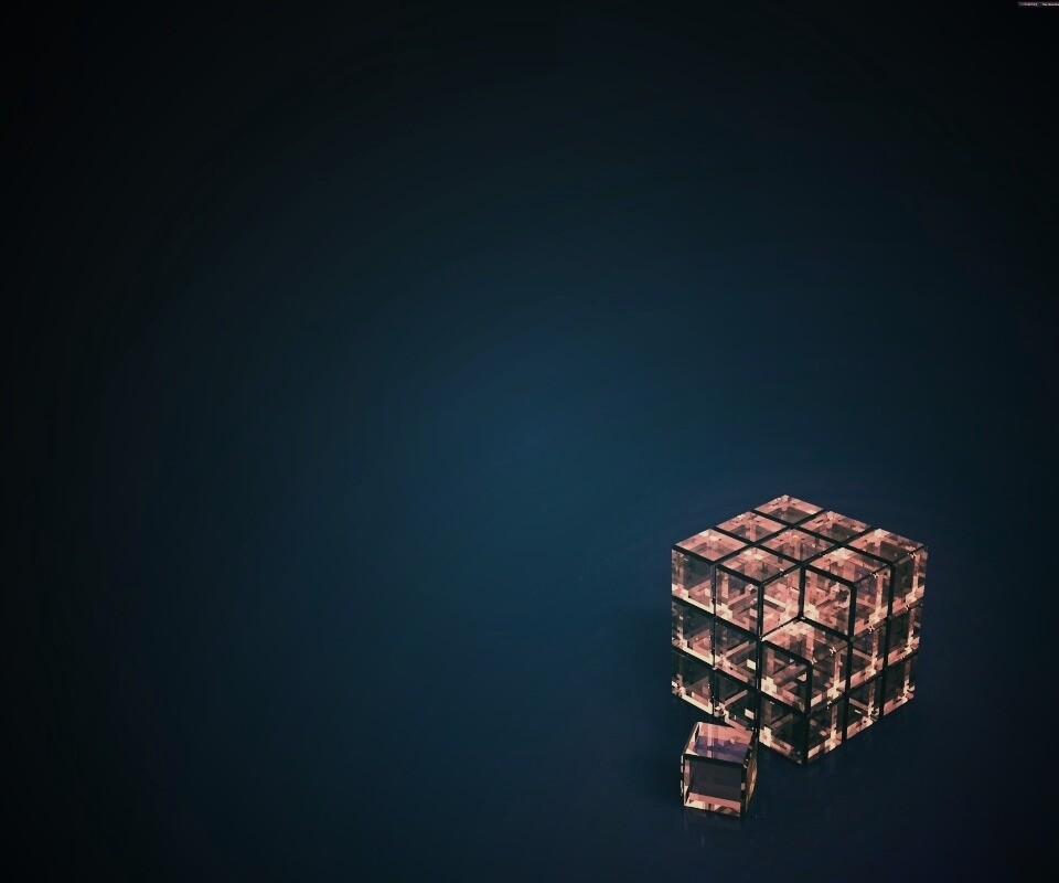 Стеклянный куб обои