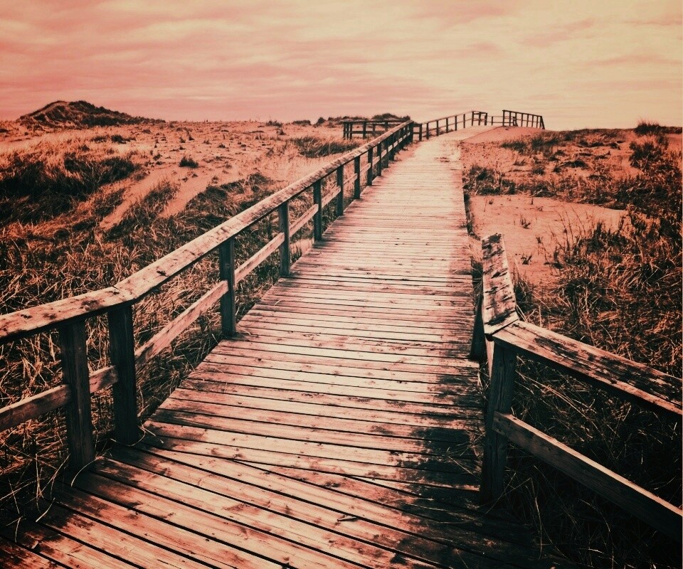 Деревянная дорога обои