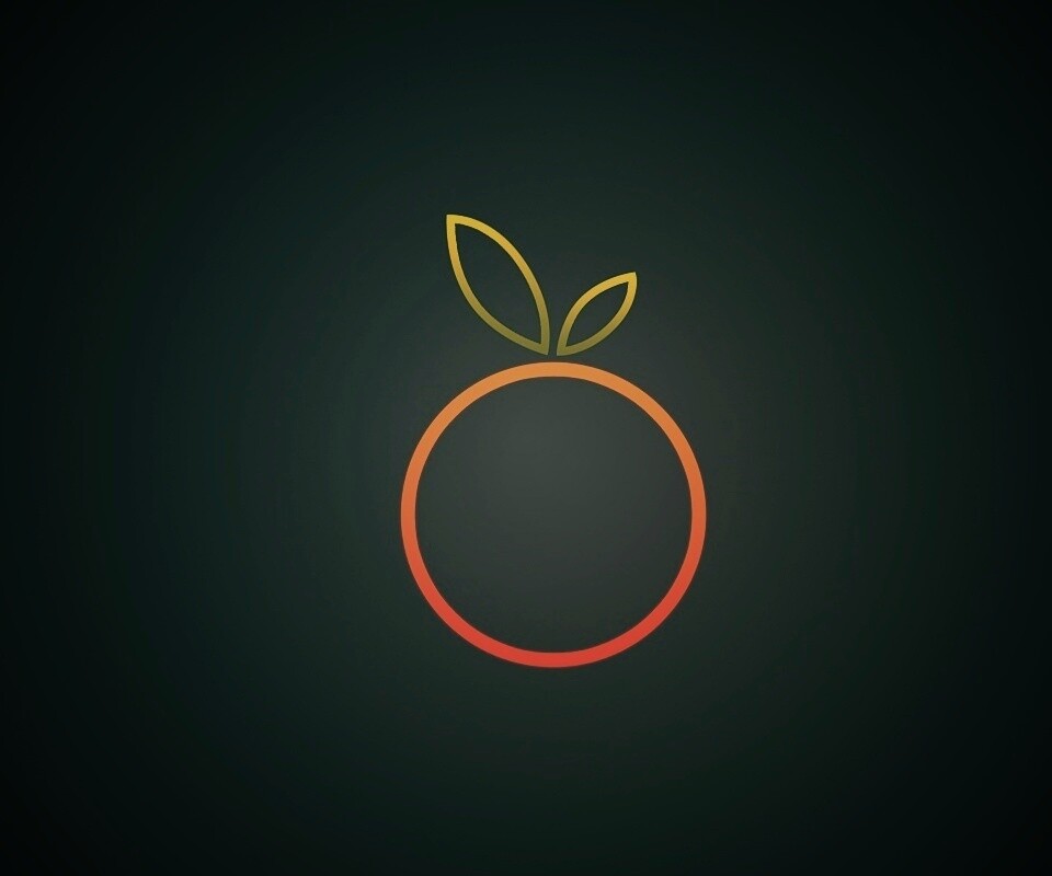 Стилизованная апельсинка обои