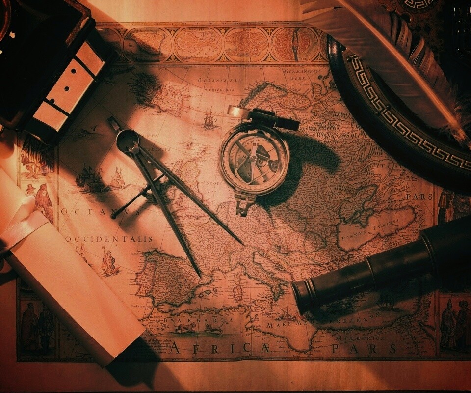 Карта путешественника обои