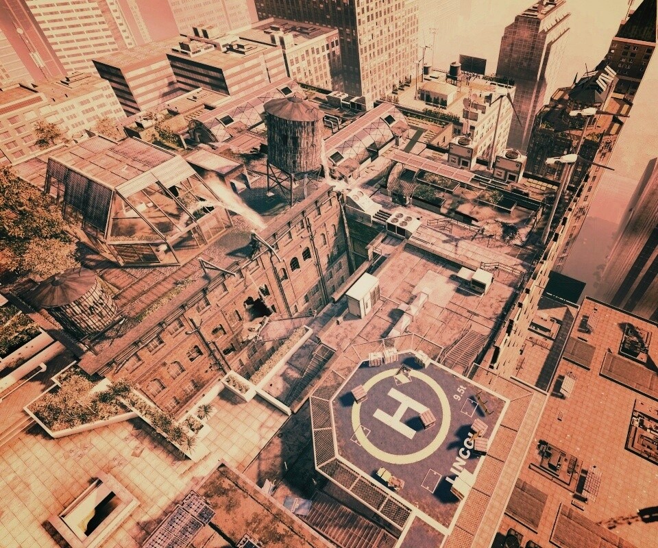 Вид сверху на карту уровня из Crysis 2 обои