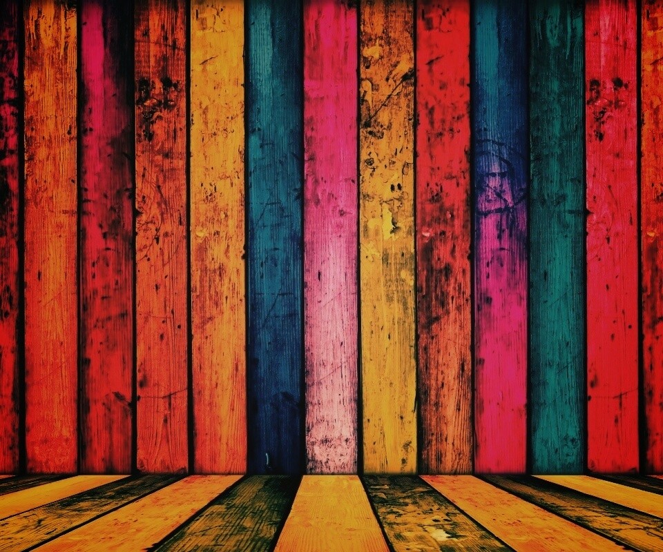 Разноцветные доски обои