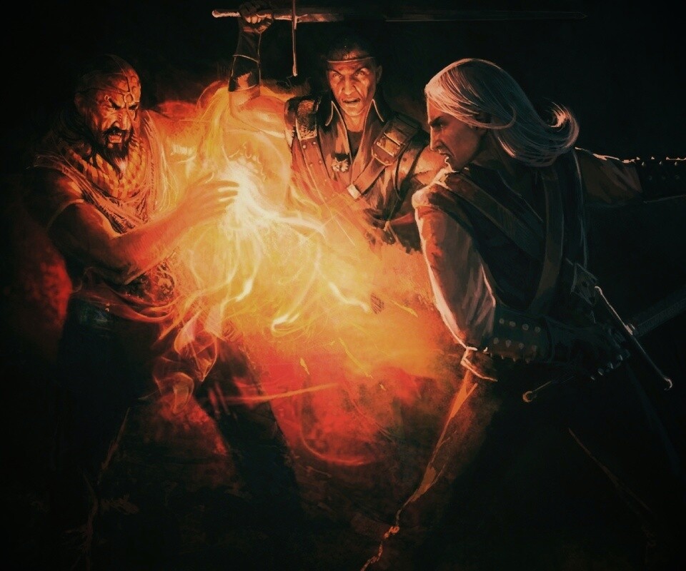 Геральт и Беренгар против Азара обои