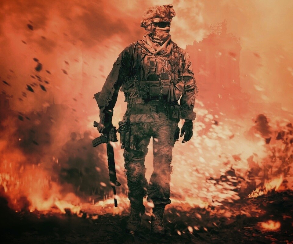 Солдат из modern warfare 2 обои