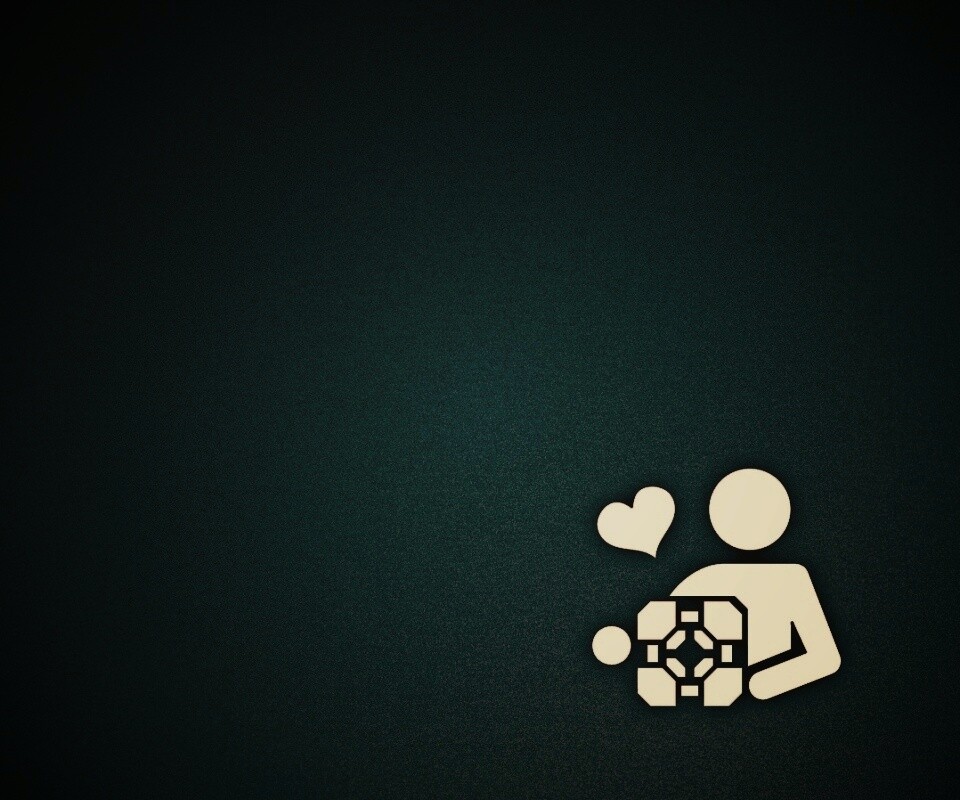 Ты и твой companion cube обои