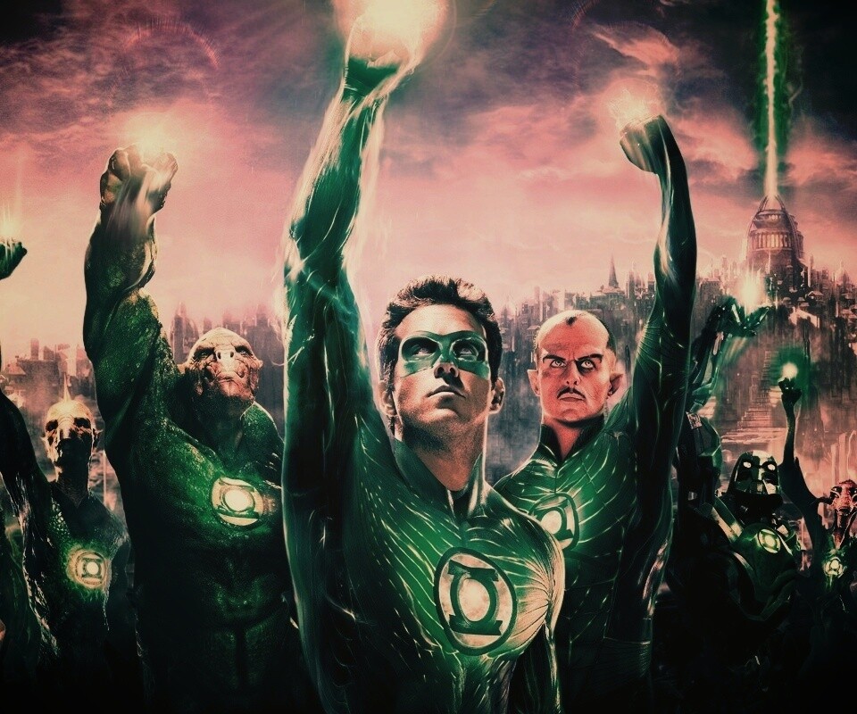 Зеленый фонарь обои