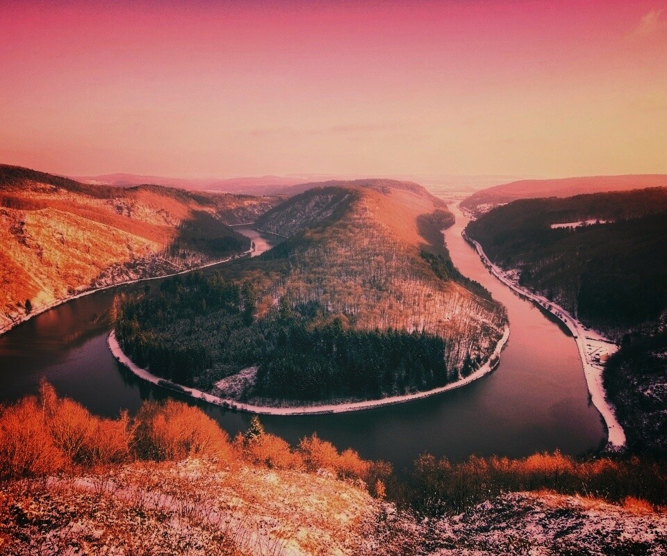 Изгиб реки обои