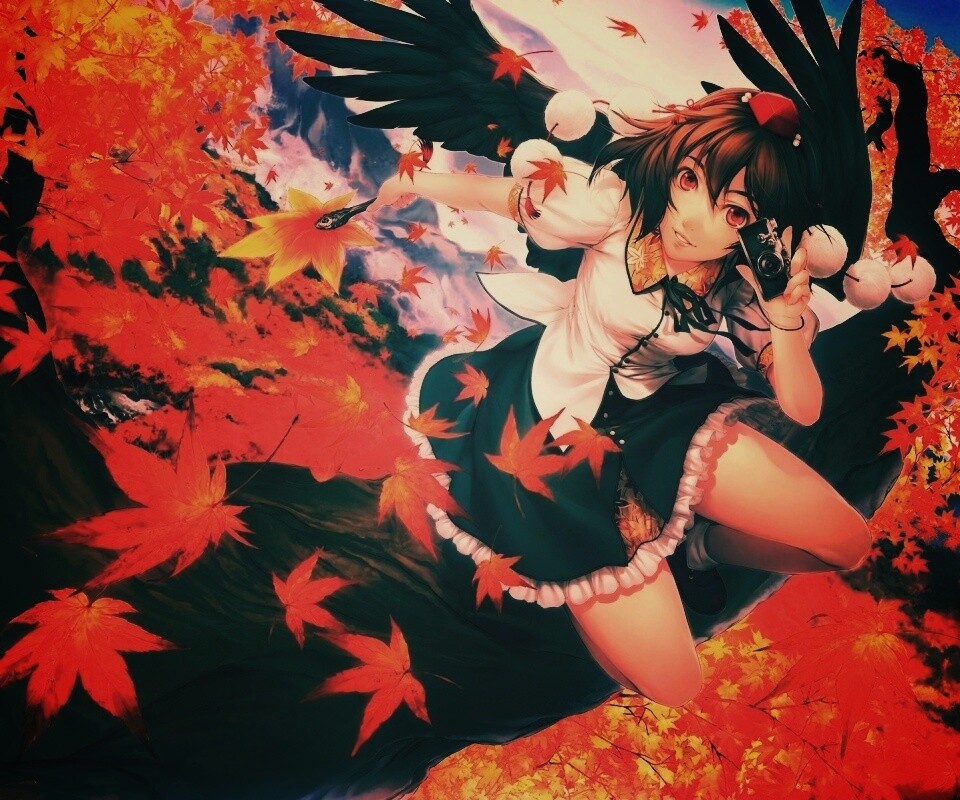 Девушка с фотоаппаратом обои