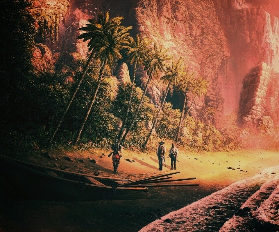 Люди на необитаемом острове обои