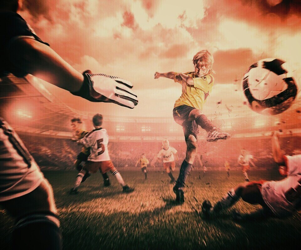 Игра в футбол обои