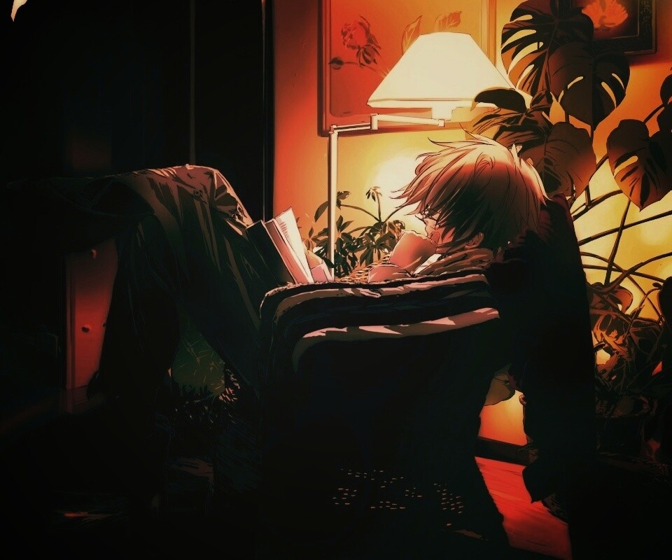 Парень чиатет книгу обои