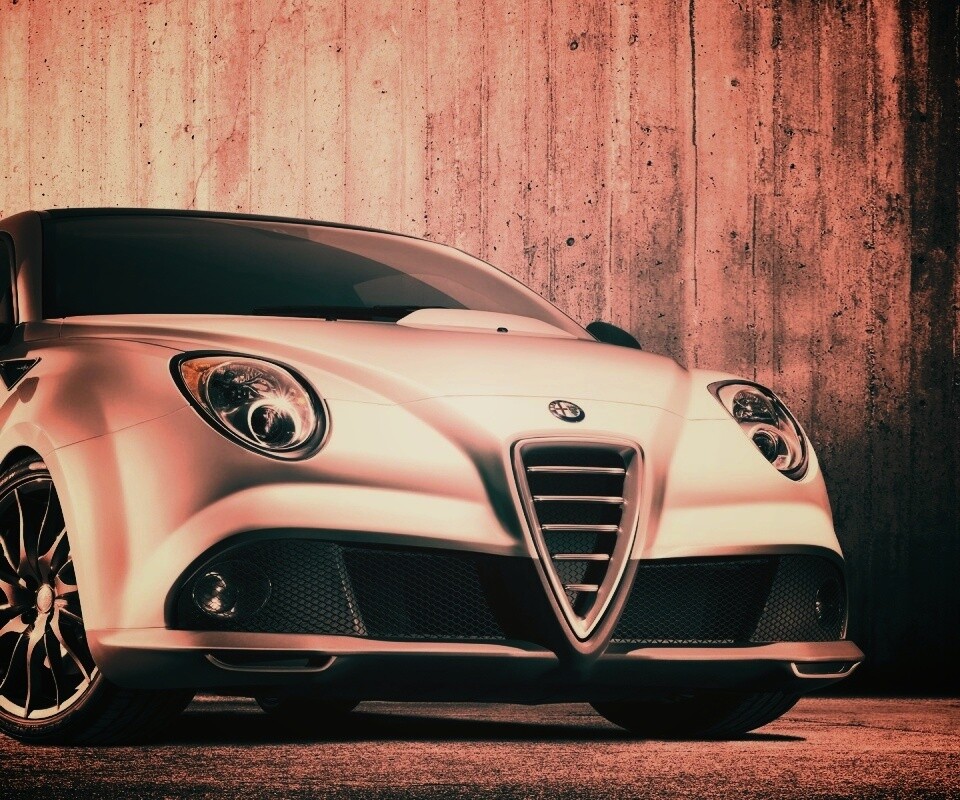 Alfa-Romeo вид спереди обои
