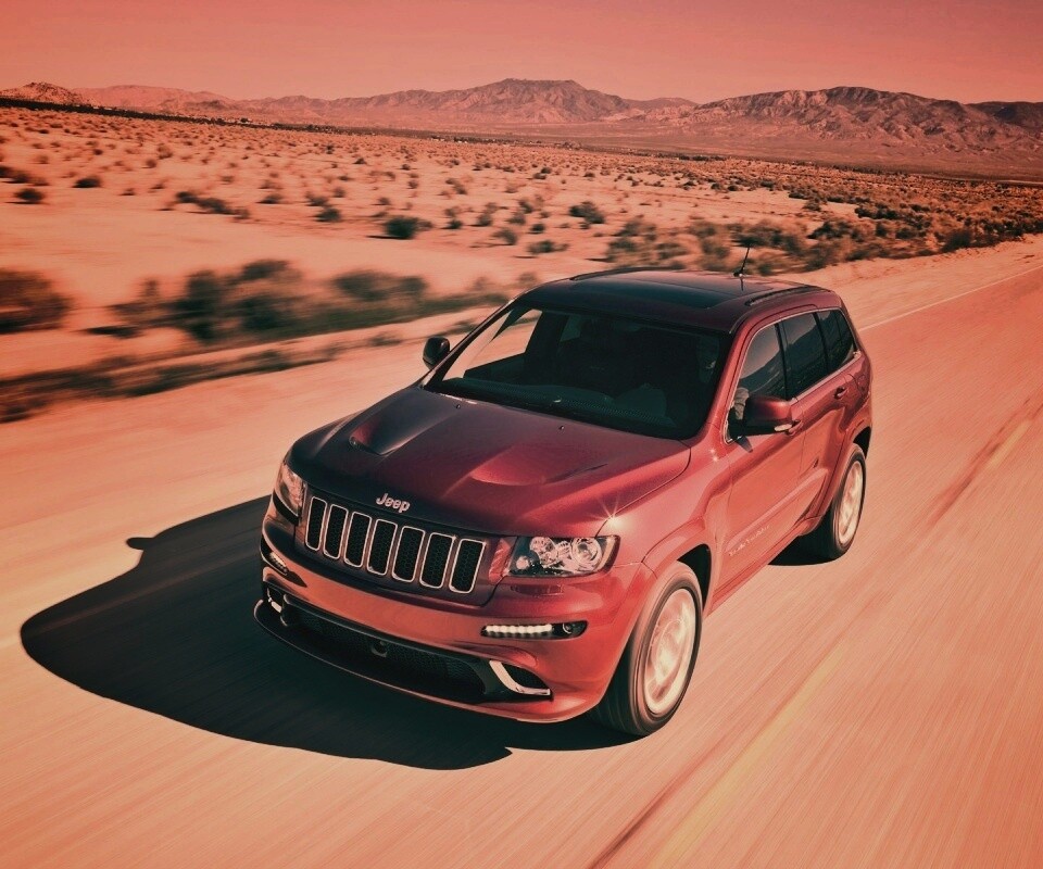 Красный Jeep обои