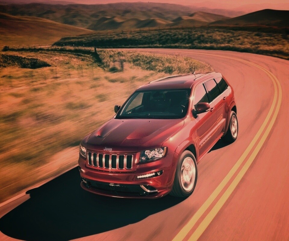 Jeep на дороге обои