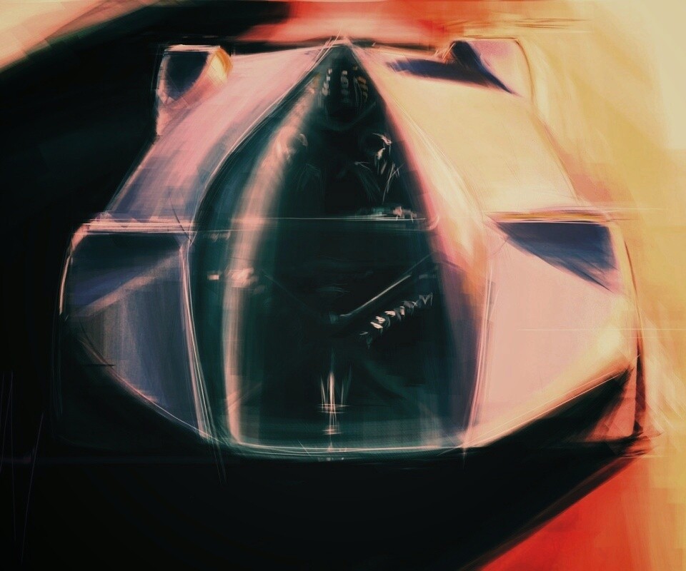 Зарисовка Maserati Birdcage обои