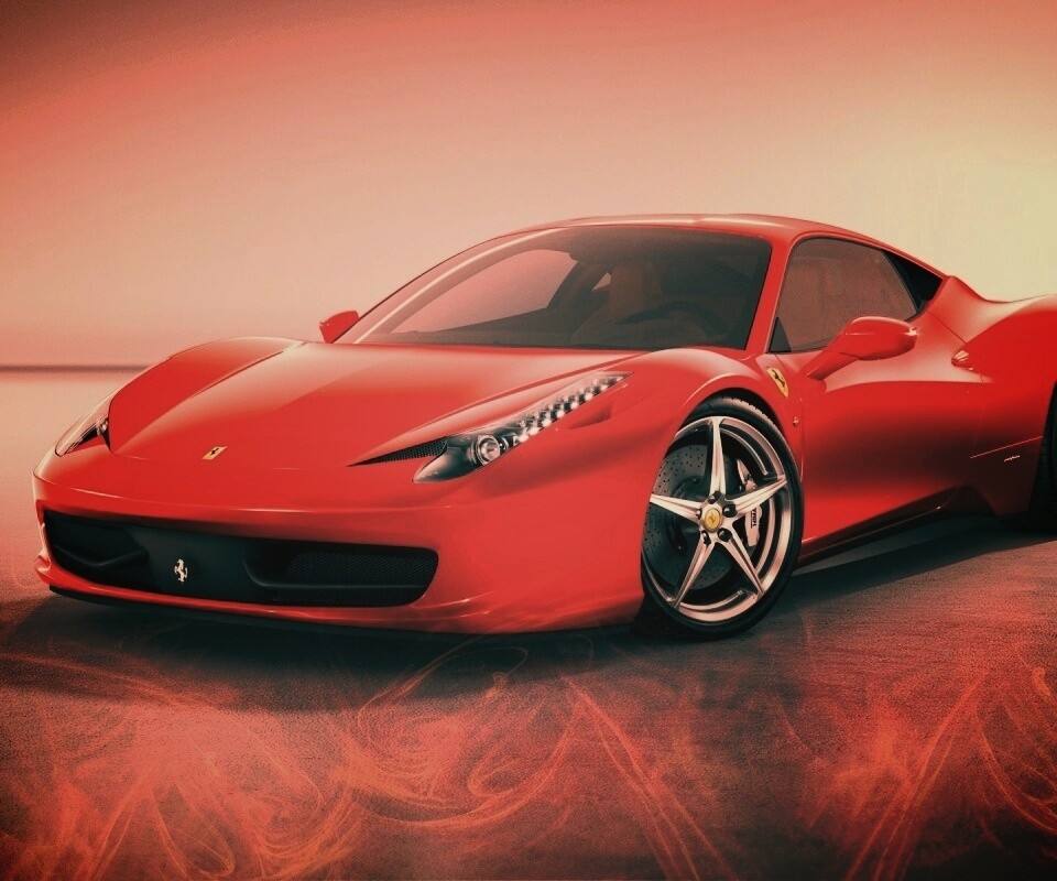 Огненный феррари обои