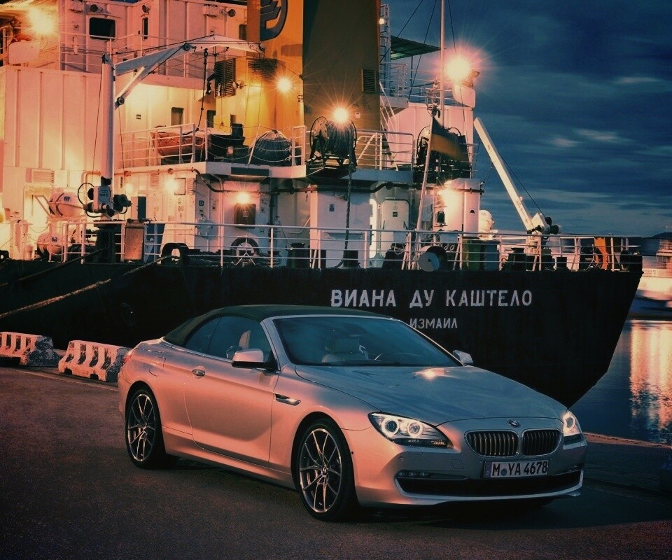 BMW 6 в порту обои