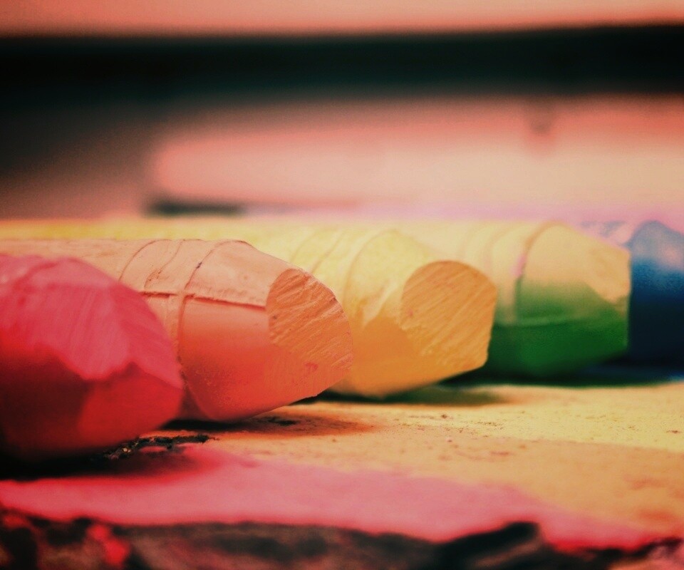 Цветные мелки обои