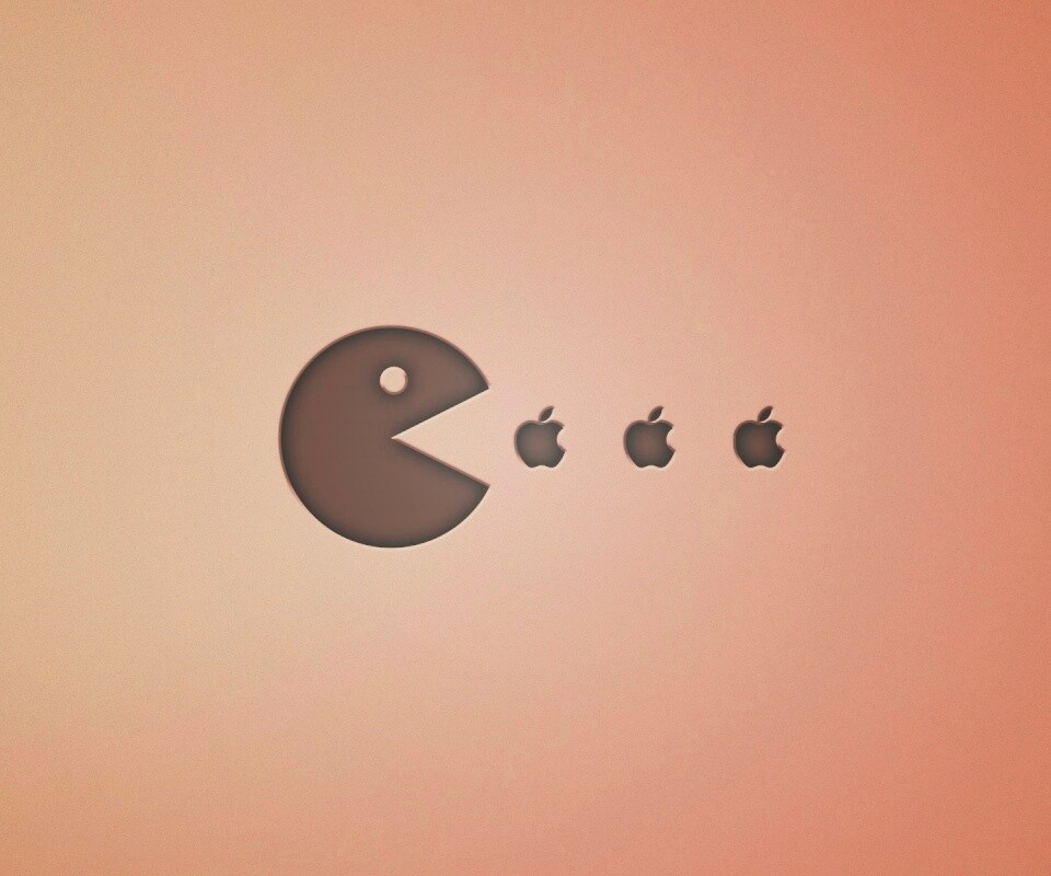 Пэкмен против Apple обои