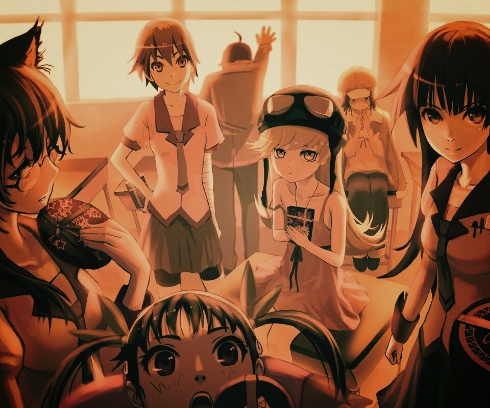 Девушки из Bakemonogatari обои