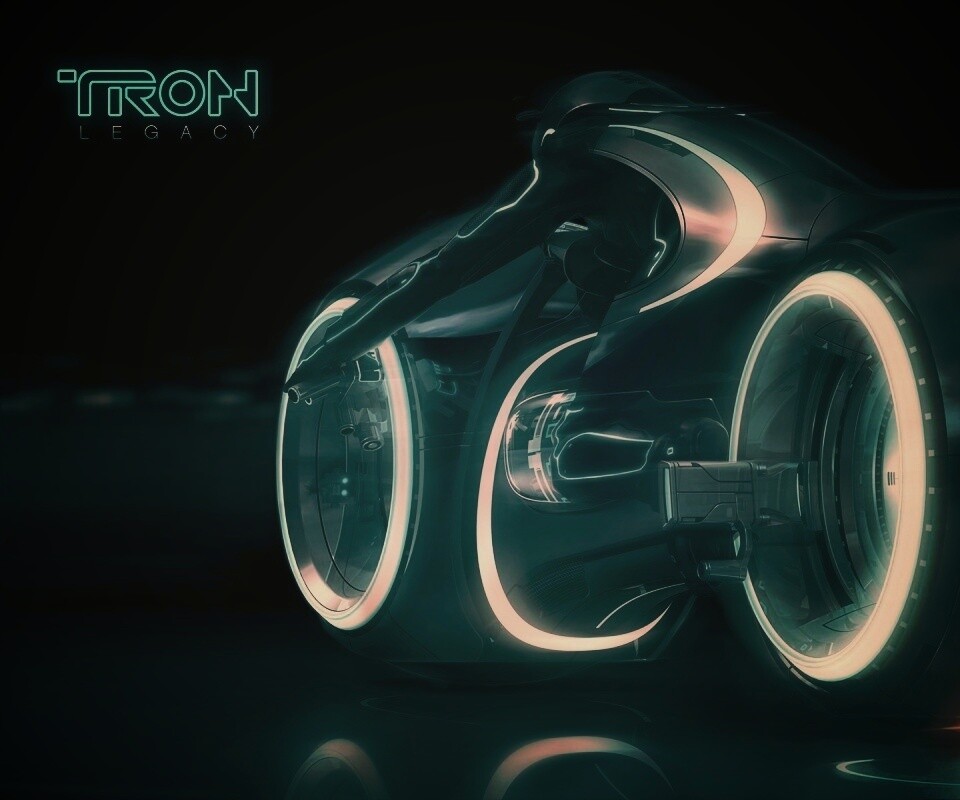 Светоцикл из TRON обои