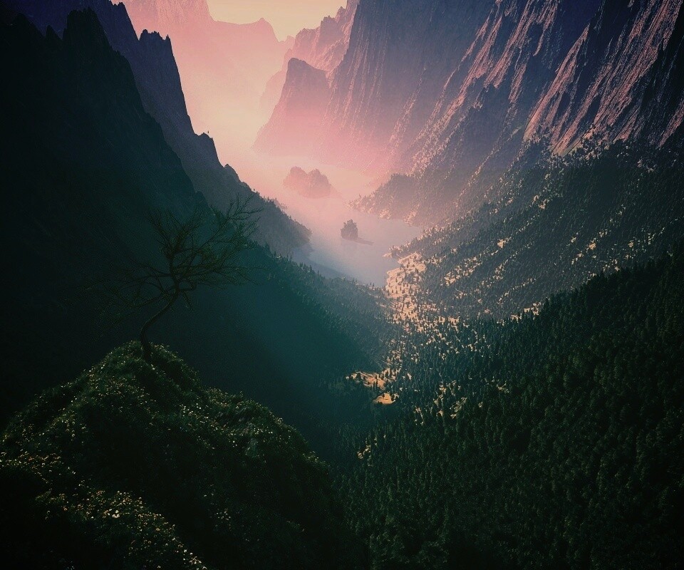 Озеро на перевале обои