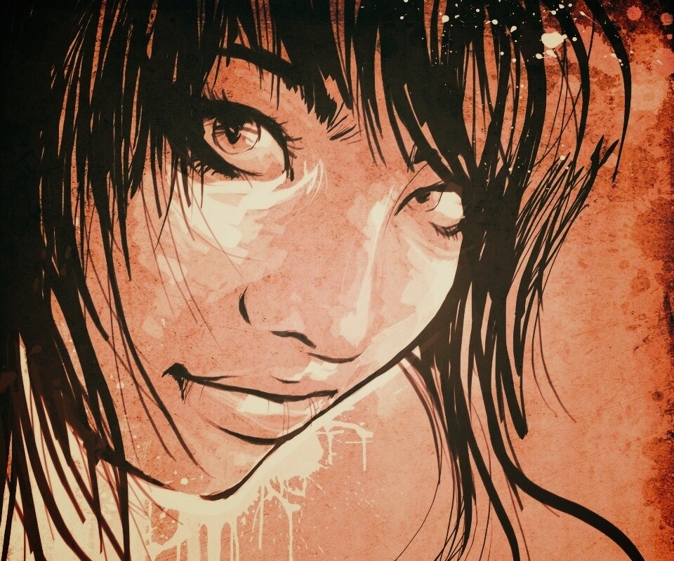 Оригинальный портрет азиатской девушки обои