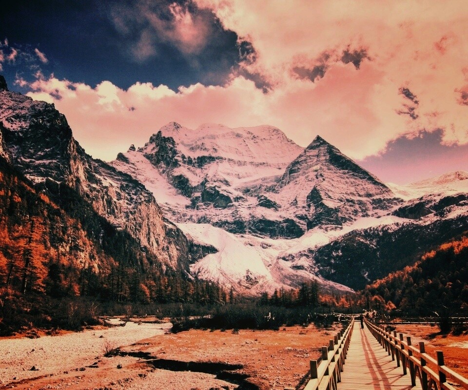 Дорога в горы обои