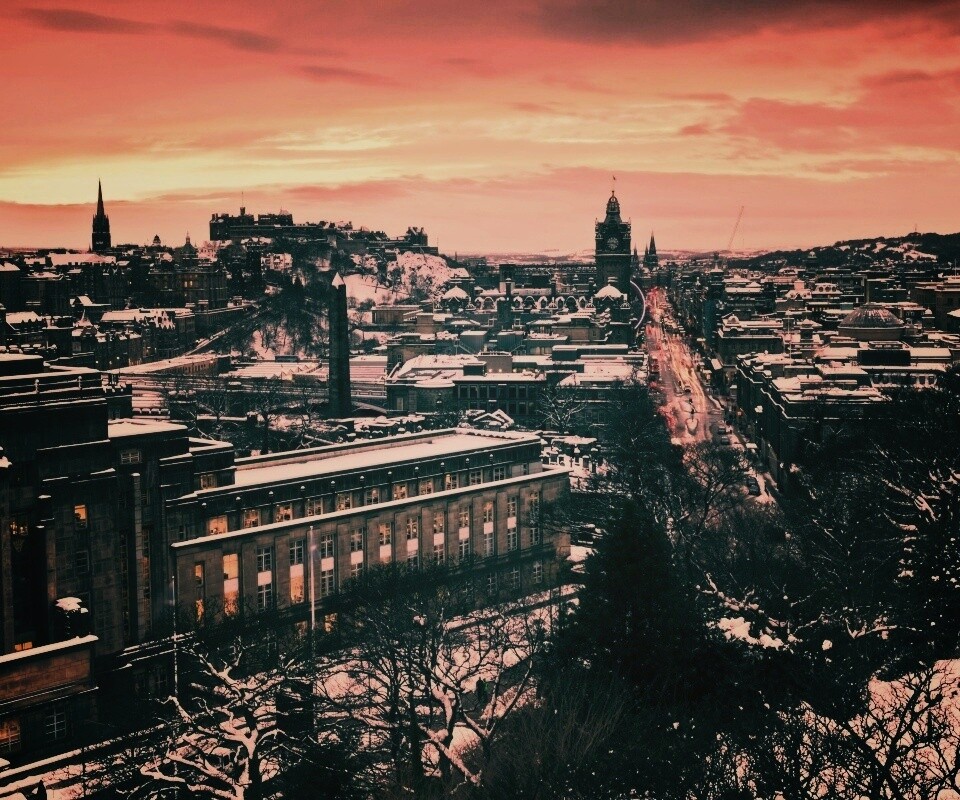 Вид на Эдинбург обои
