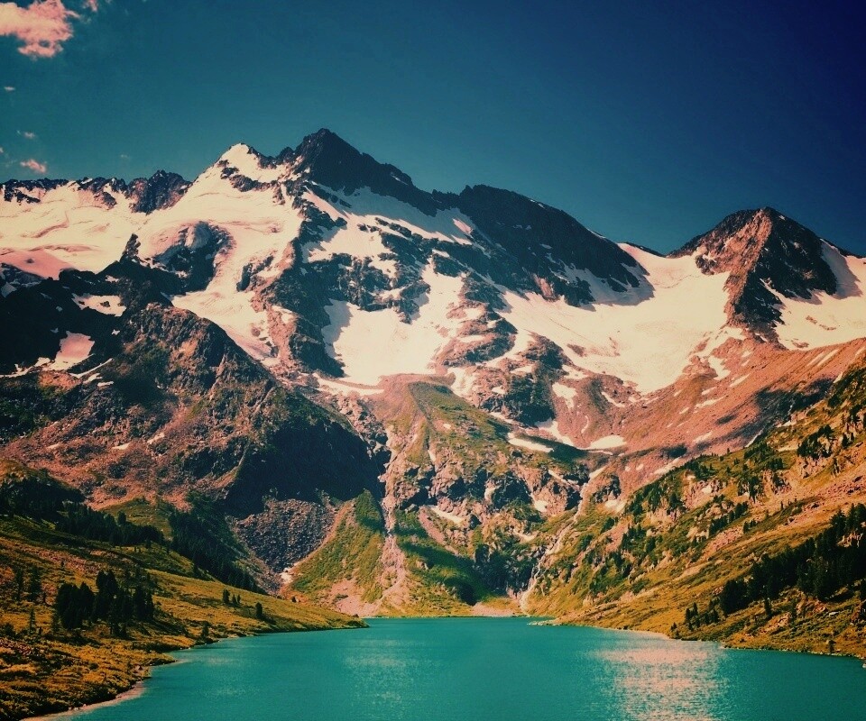 Горное озеро обои