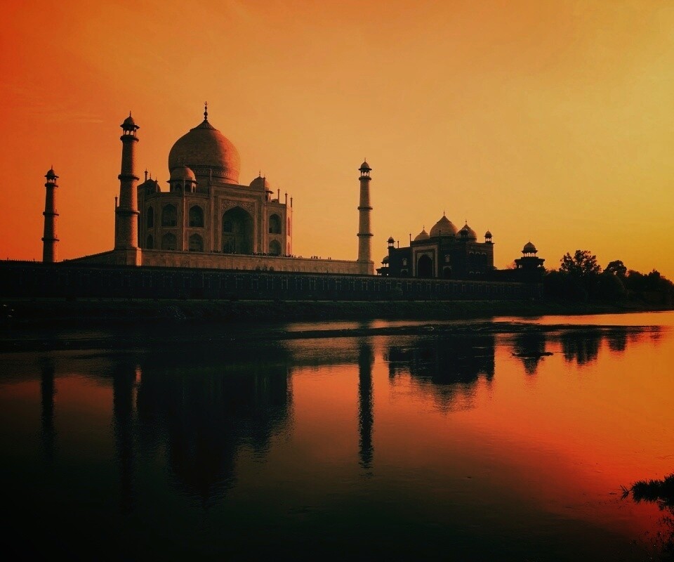 Тадж Махал в сумерках обои