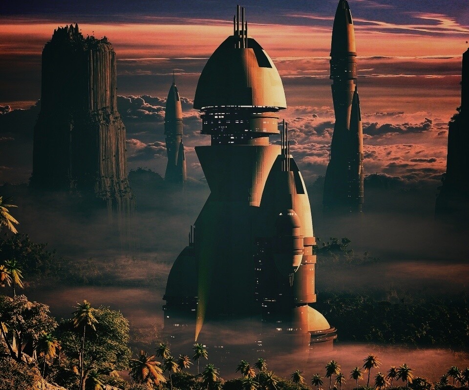 Город будущего обои