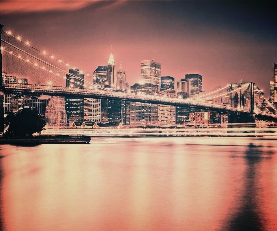 Огни ночного города обои