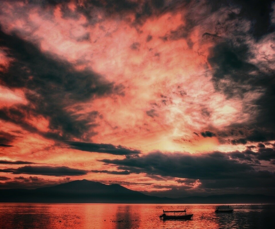 Мексика: лодки на озере обои