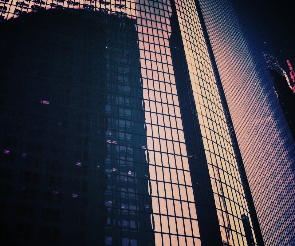 Стеклянная стена небоскреба обои