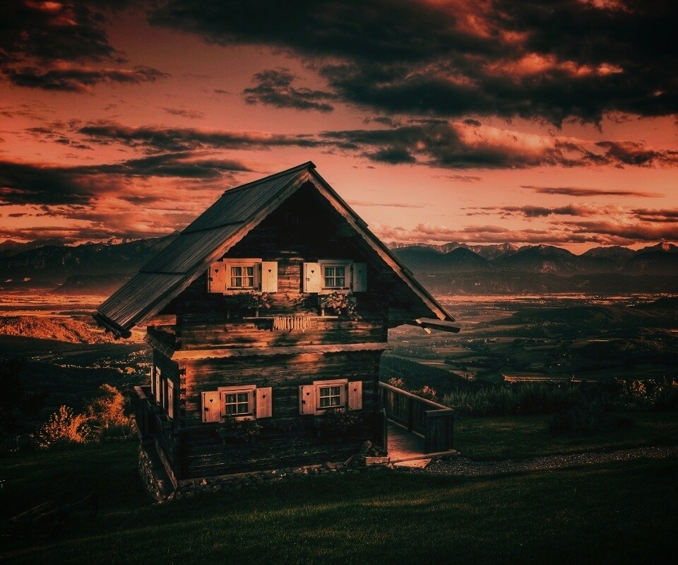 Старенький дом в Австрии обои