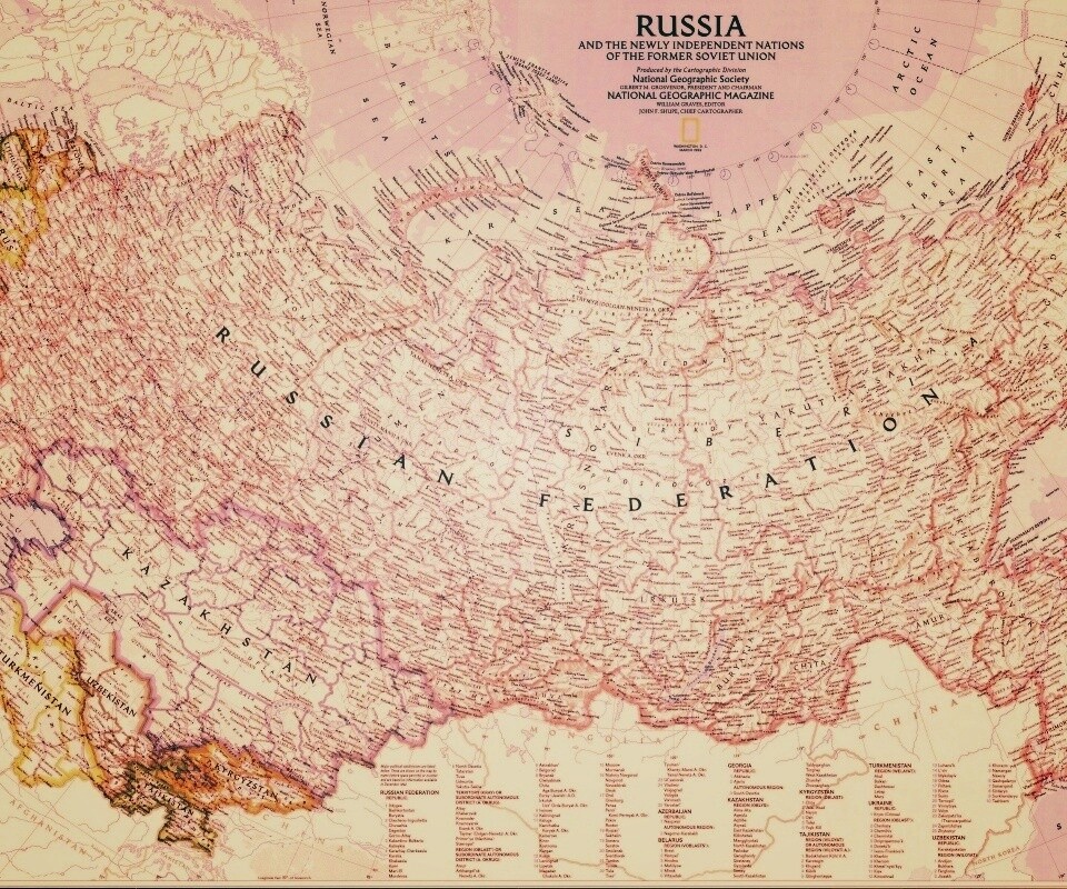 Карта России обои