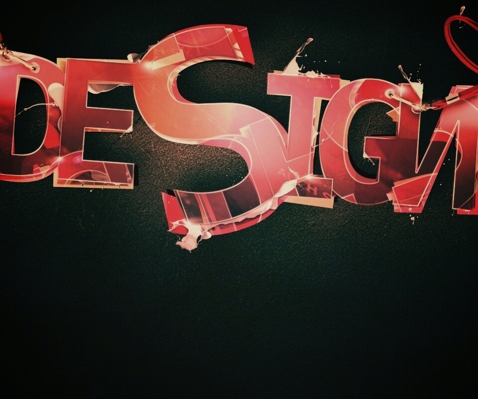 Надпись Design обои